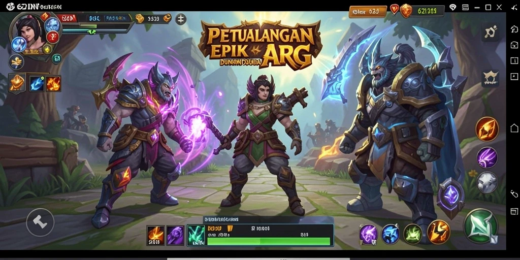 Gameplay ARPG menampilkan pertempuran dan eksplorasi dunia yang luas.