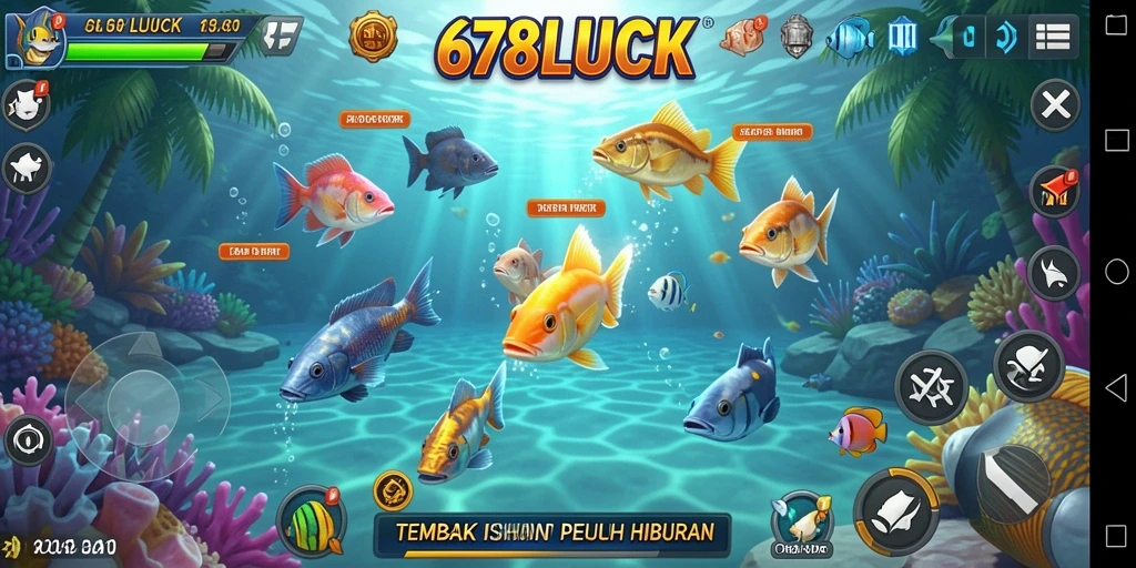 Tampilan gameplay Tembak Ikan yang seru dan menantang di 678LUCK.