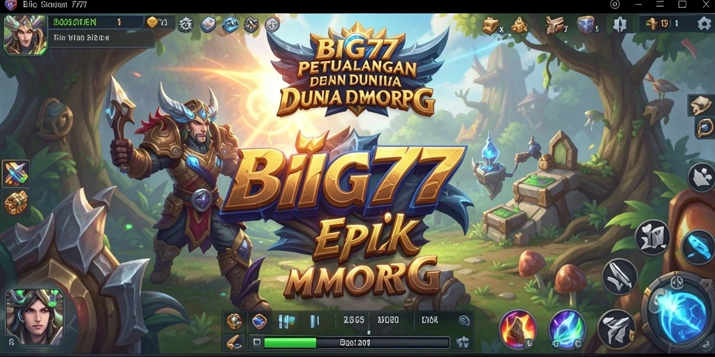 Tampilan gameplay <strong>BIG77</strong> dengan aksi pertarungan yang intens di dunia MMORPG.