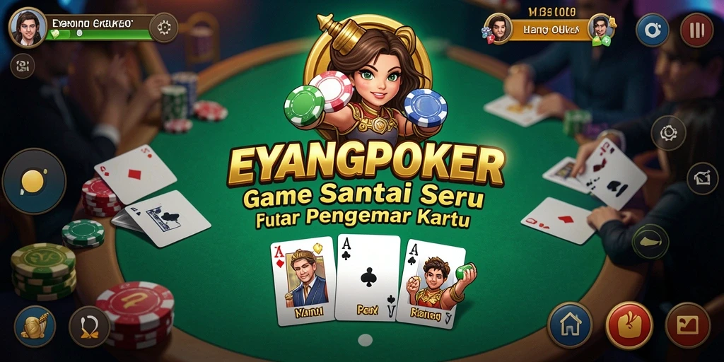 Tampilan gameplay EYANGPOKER dengan antarmuka menarik dan interaksi sosial.