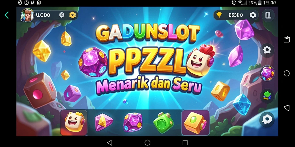 Tampilan gameplay puzzle GADUNSLOT yang menarik dan menantang.