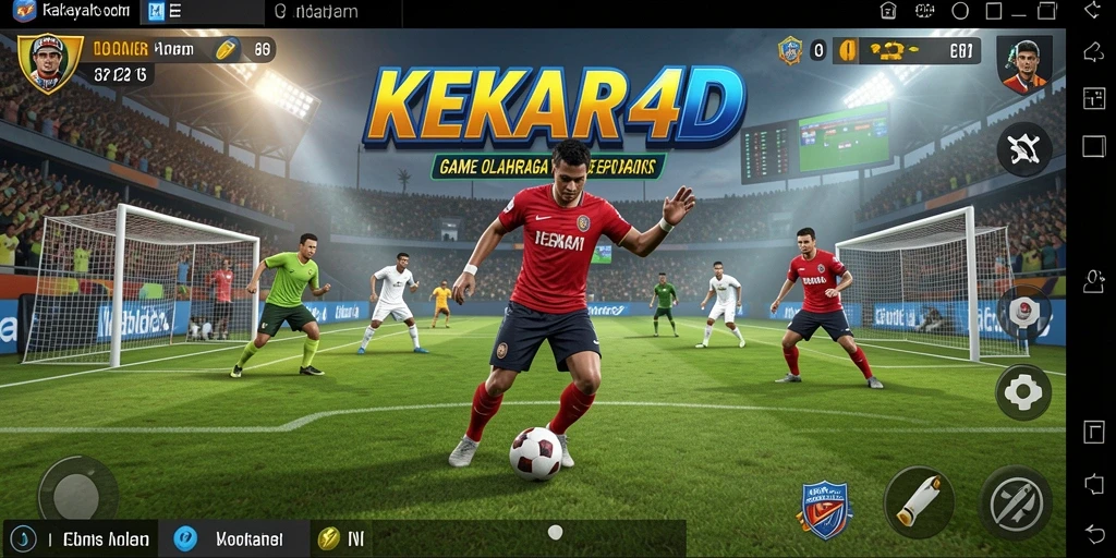 Screenshot utama KEKAR4D menampilkan aksi seru dalam permainan olahraga.