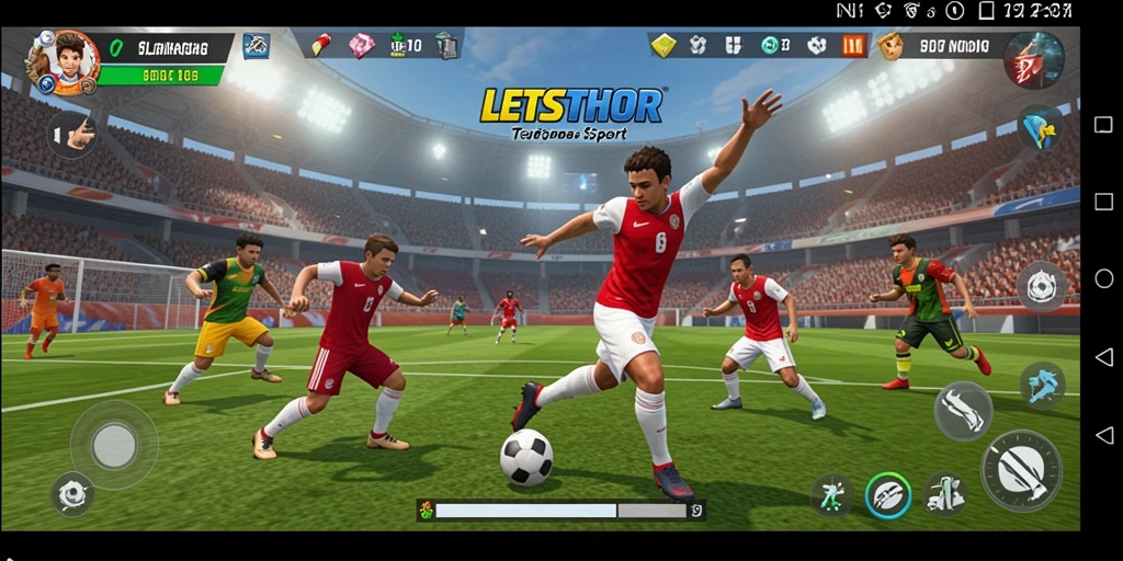 Tampilan gameplay LETSTHOR yang mendebarkan dalam permainan olahraga.