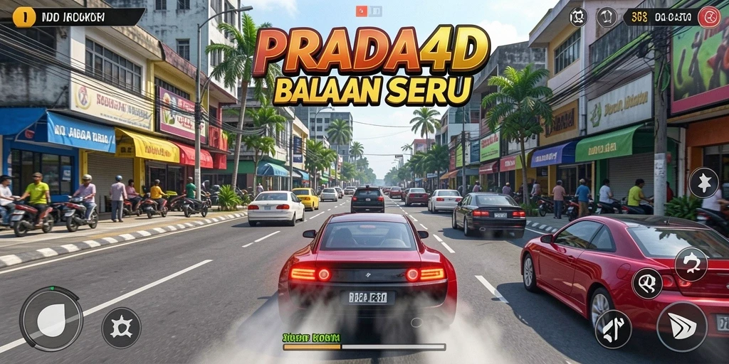 Gameplay Racing PRADA4D yang mendebarkan dan penuh tantangan.