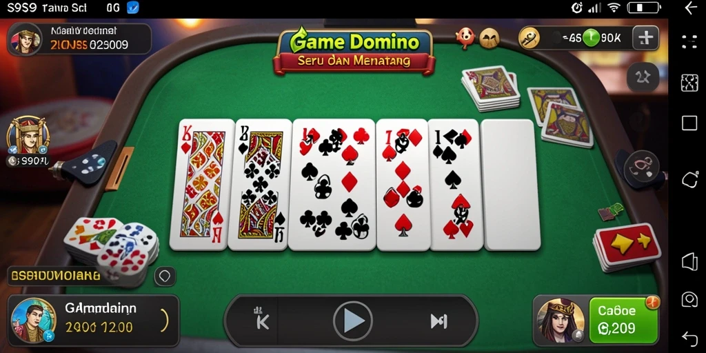 Screenshot S9S9 menampilkan aksi seru permainan Domino.