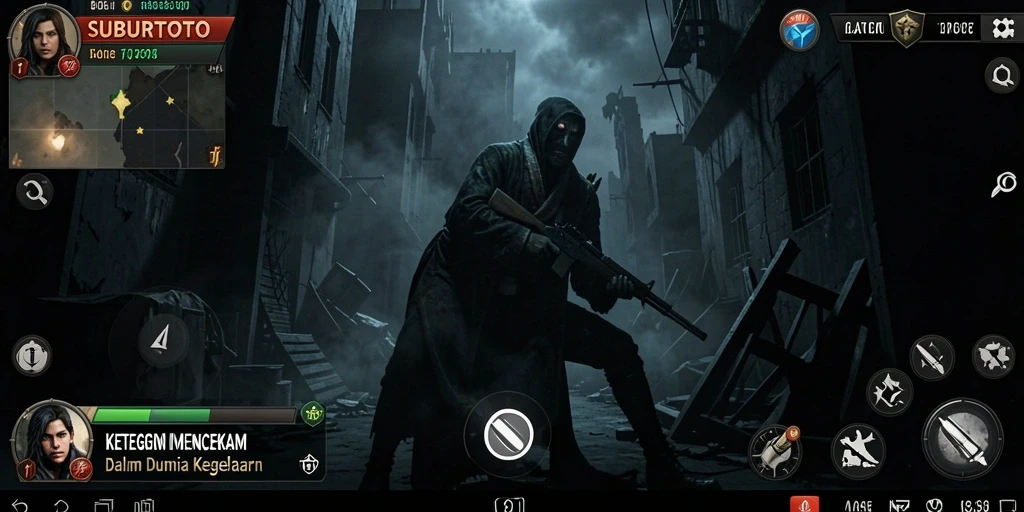 Gameplay SUBURTOTO yang mencekam dan penuh ketegangan.