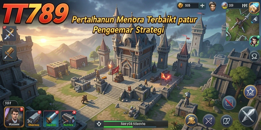 Tangkapan layar gameplay TT789 menunjukkan menara yang siap menghadapi serangan musuh.