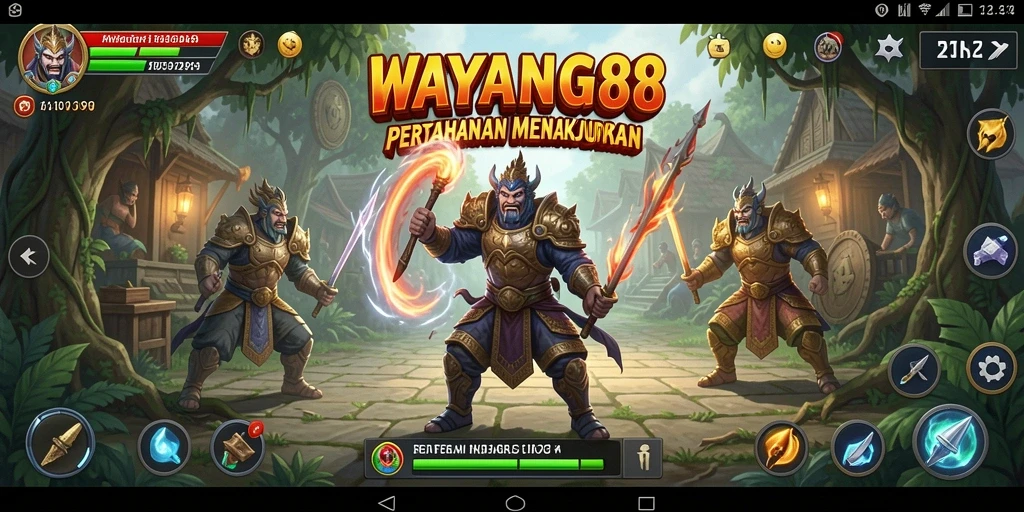 Tampilan gameplay seru dari WAYANG88 dengan karakter wayang yang beraksi.